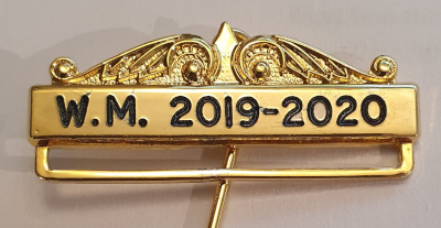 Breast Jewel Top Date Bar - WM 2019-2020 - Blue Enameled Lettering (image for) Breast Jewel Top Date Bar - WM 2019-2020 - Blue Enameled Lettering